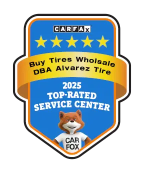 Buy Tires Wholsale DBA Alvarez Tire is a CARFAX Top-rated Service Center