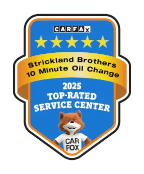Strickland Brothers 10 Minute Oil Change is a CARFAX Top-rated Service Center
