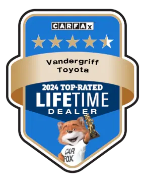Vandergriff Toyota is a CARFAX Top-Rated Lifetime Dealer