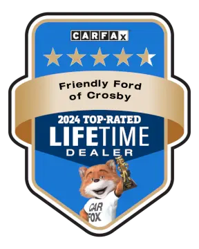 Friendly Ford of Crosby is a CARFAX Top-Rated Lifetime Dealer