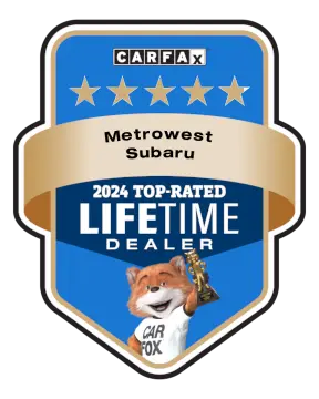 Metrowest Subaru is a CARFAX Top-Rated Lifetime Dealer