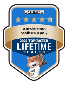 Vorderman Volkswagen is a CARFAX Top-Rated Lifetime Dealer