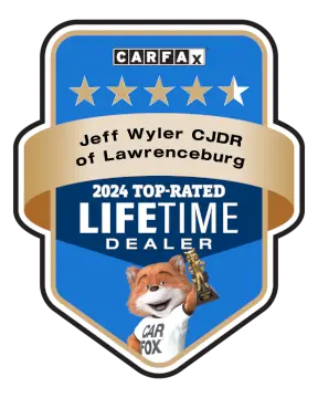 Jeff Wyler CJDR of Lawrenceburg is a CARFAX Top-Rated Lifetime Dealer