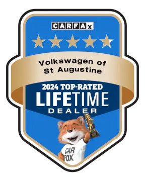 Volkswagen of St Augustine is a CARFAX Top-Rated Lifetime Dealer