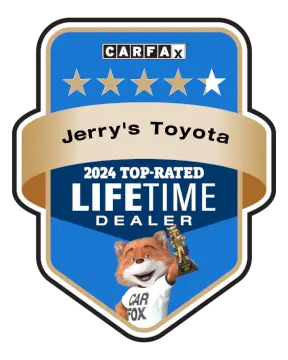 Jerry's Toyota is a CARFAX Top-Rated Lifetime Dealer