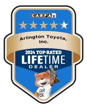 Arlington Toyota, Inc. is a CARFAX Top-Rated Lifetime Dealer