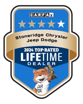 Stoneridge Chrysler Jeep Dodge is a CARFAX Top-Rated Lifetime Dealer