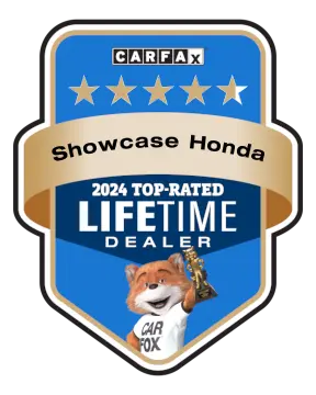 Showcase Honda is a CARFAX Top-Rated Lifetime Dealer
