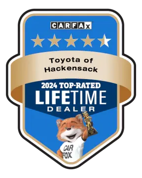 Toyota of Hackensack is a CARFAX Top-Rated Lifetime Dealer