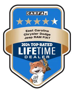 East Carolina Chrysler Dodge Jeep RAM Fiat is a CARFAX Top-Rated Lifetime Dealer