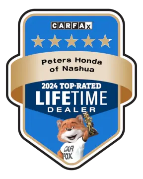 Peters Honda of Nashua is a CARFAX Top-Rated Lifetime Dealer