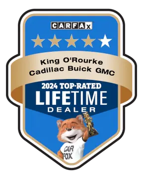 King O'Rourke Cadillac Buick GMC is a CARFAX Top-Rated Lifetime Dealer