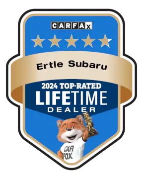 Ertle Subaru is a CARFAX Top-Rated Lifetime Dealer
