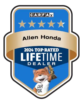 Allen Honda is a CARFAX Top-Rated Lifetime Dealer