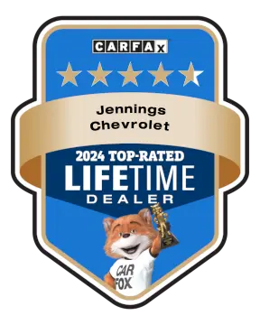 Jennings Chevrolet is a CARFAX Top-Rated Lifetime Dealer