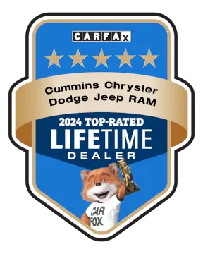 Cummins Chrysler Dodge Jeep Ram is a CARFAX Top-Rated Lifetime Dealer