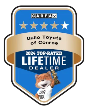 Gullo Toyota of Conroe is a CARFAX Top-Rated Lifetime Dealer