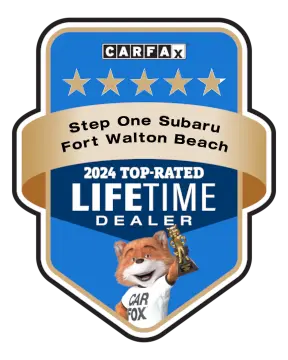 Step One Subaru Fort Walton Beach is a CARFAX Top-Rated Lifetime Dealer