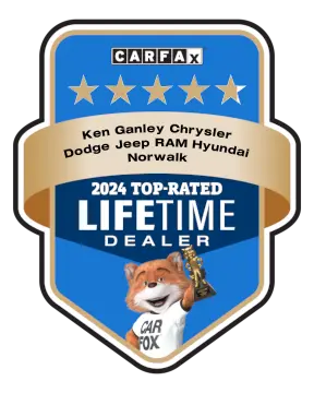Ken Ganley CDJR Hyundai Norwalk is a CARFAX Top-Rated Lifetime Dealer