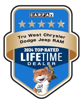 Tru West Chrysler Dodge Jeep RAM is a CARFAX Top-Rated Lifetime Dealer