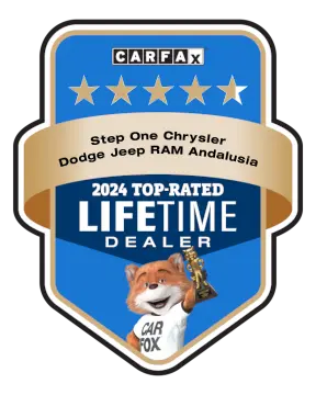 Step One Chrysler Dodge Jeep Ram Andalusia is a CARFAX Top-Rated Lifetime Dealer
