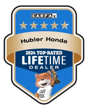 Hubler Honda is a CARFAX Top-Rated Lifetime Dealer