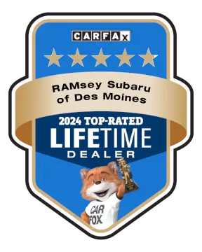 Ramsey Subaru of Des Moines is a CARFAX Top-Rated Lifetime Dealer
