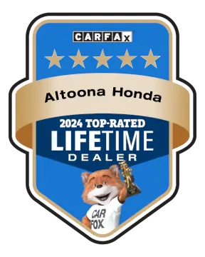 Altoona Honda is a CARFAX Top-Rated Lifetime Dealer